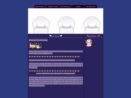questions screenshot