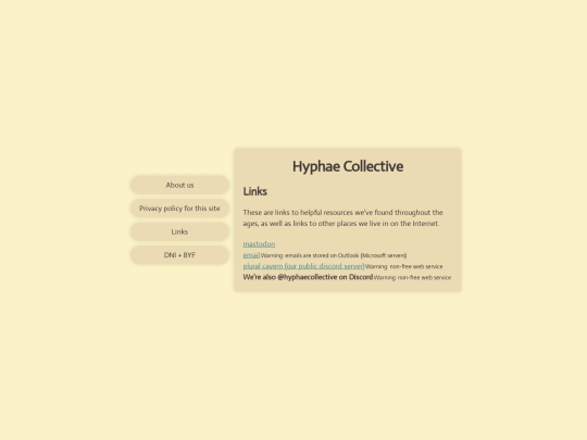 links screenshot
