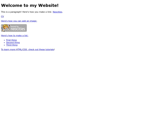 CV screenshot