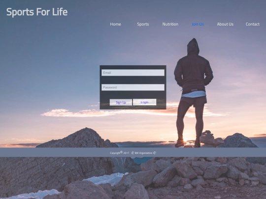 login screenshot