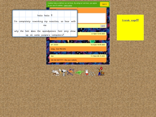 noticeboard screenshot