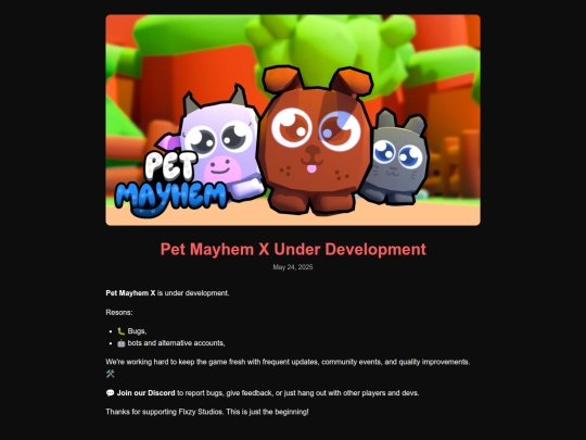 Blog/petmayhemxdev screenshot