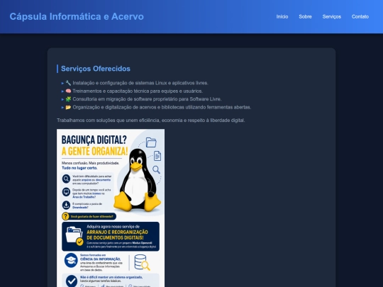 servicos screenshot