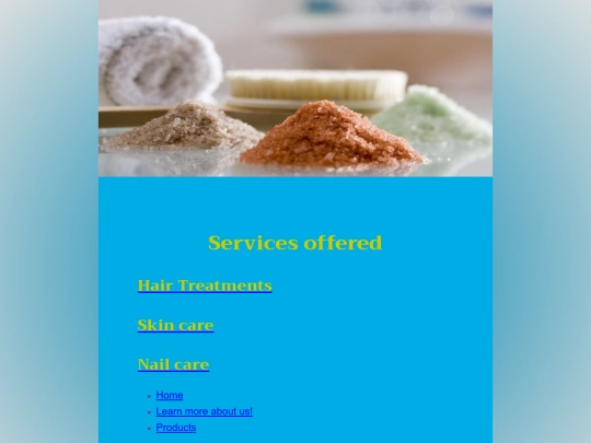 services screenshot