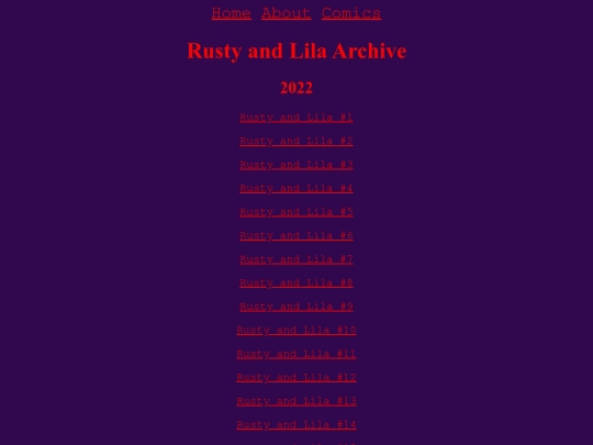 Comics/RustyAndLila/list screenshot
