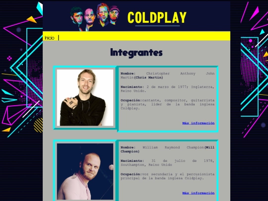 Sitio_Coldplay/Integrantes screenshot