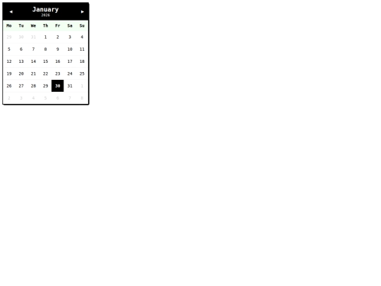 space/calendar screenshot