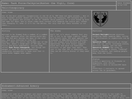 Hunter_groups/Task_Force_Valkyrie screenshot