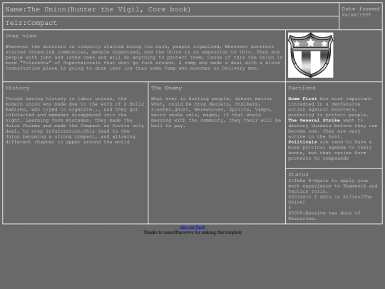 Hunter_groups/The_Union screenshot