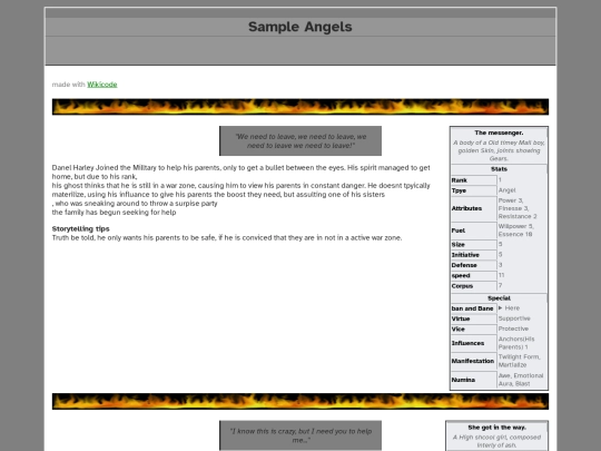 Monsters/Samplemonsters/sampleangels screenshot