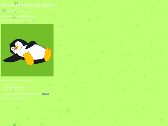 test screenshot
