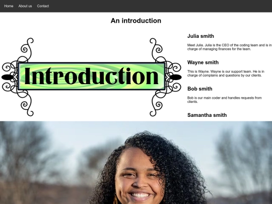 Staffpage screenshot