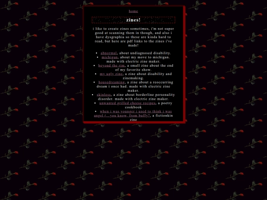 zines screenshot