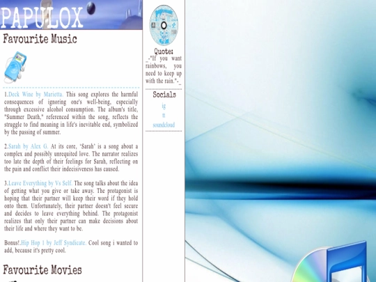index screenshot