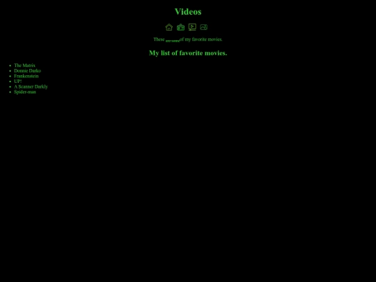 videos screenshot