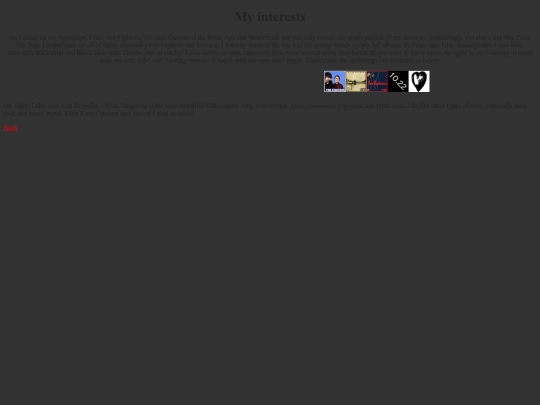 Interests screenshot