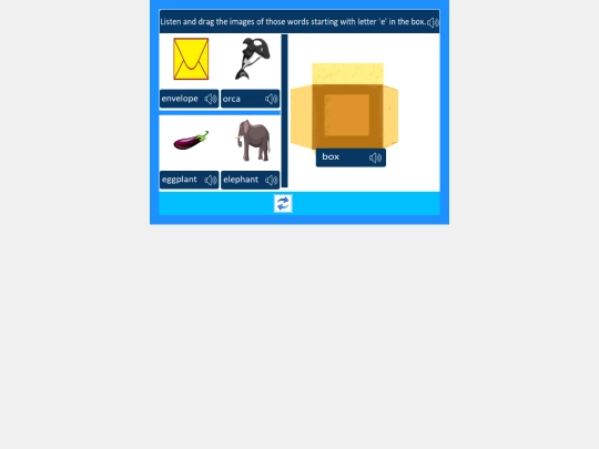 English/Letters/words starting with letter e/Part 2 screenshot