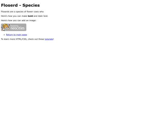 species screenshot