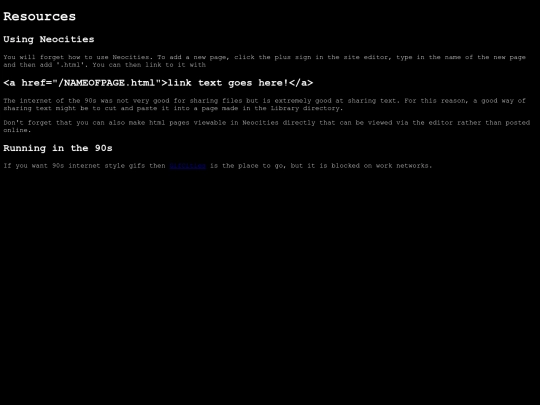 resources screenshot