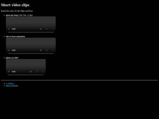 videos screenshot