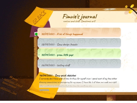 diary screenshot