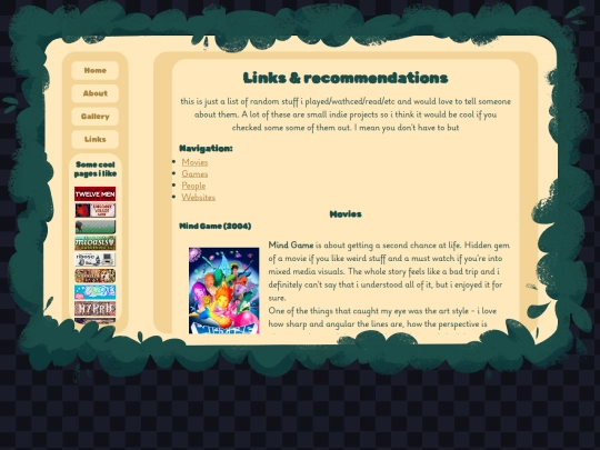 links screenshot
