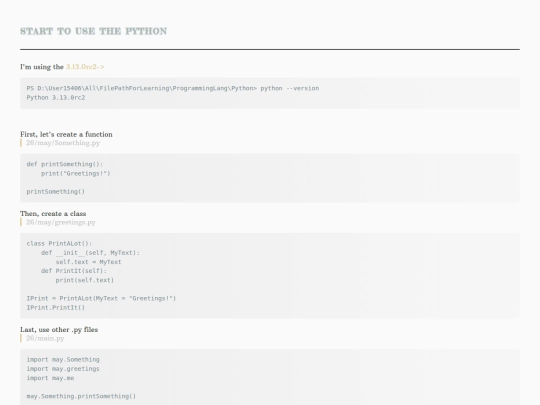 Other-Pages/Blog/Learning/Archive/IV/ComputerScience/ProgrammingLanguages/Python/Intro/StartUsePython screenshot