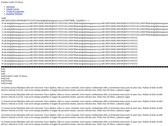 alinikula/css/fonts/franklingothic-hvy-demo screenshot