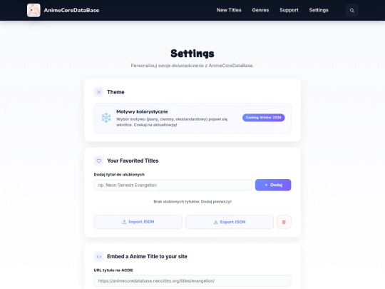 settings screenshot