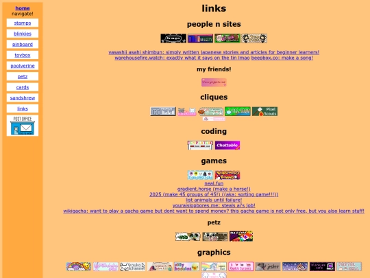links screenshot