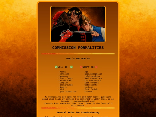 commissionformalities screenshot