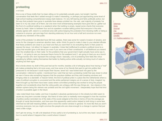 blog/protesting screenshot