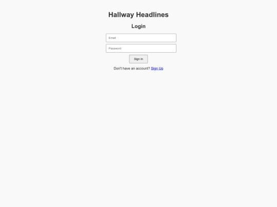 login screenshot