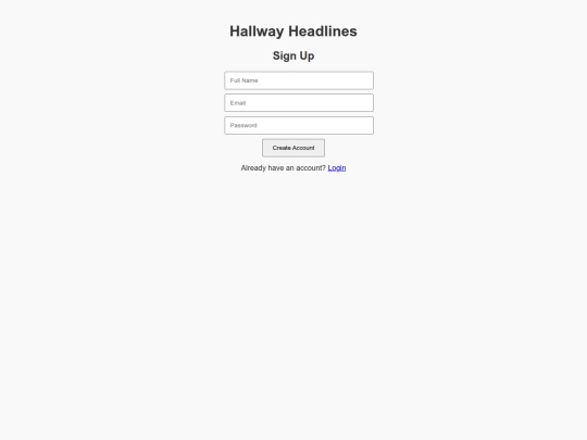 signup screenshot