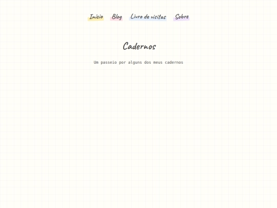 cadernos screenshot