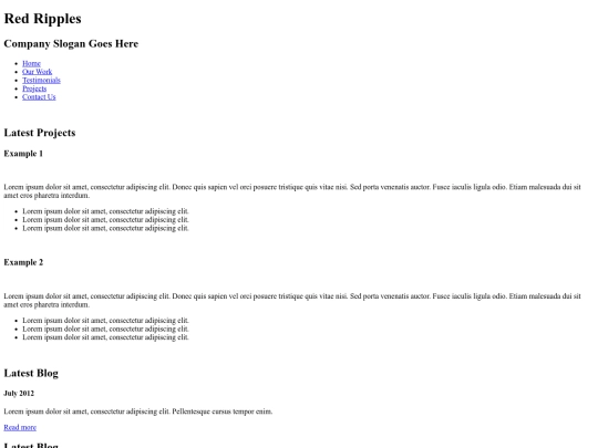 projects screenshot