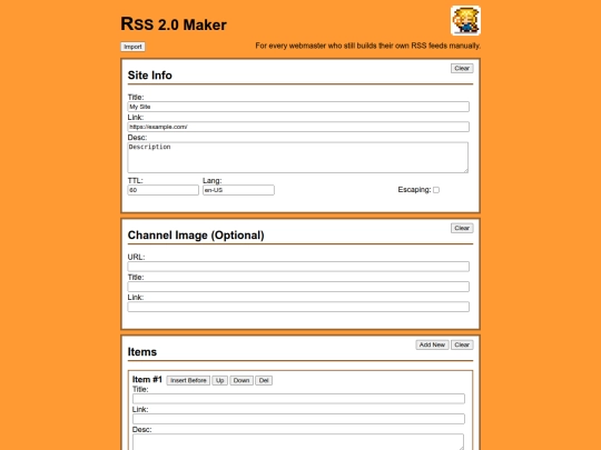 web_tricks/rss_maker screenshot