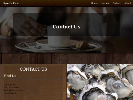 About/contact screenshot