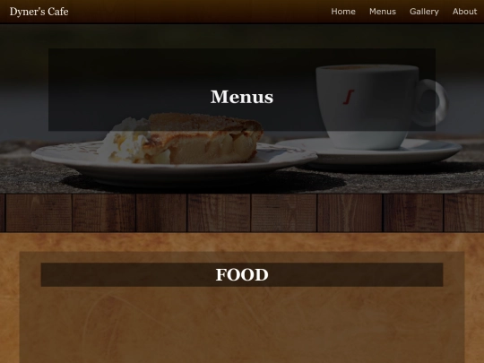 menu screenshot