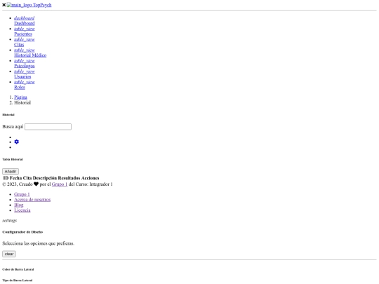 pages/historial screenshot
