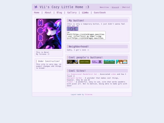 links screenshot