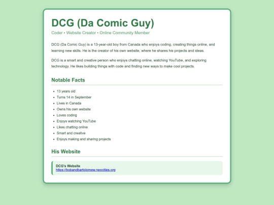 profiles/dcg screenshot