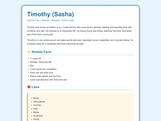 profiles/timothy screenshot