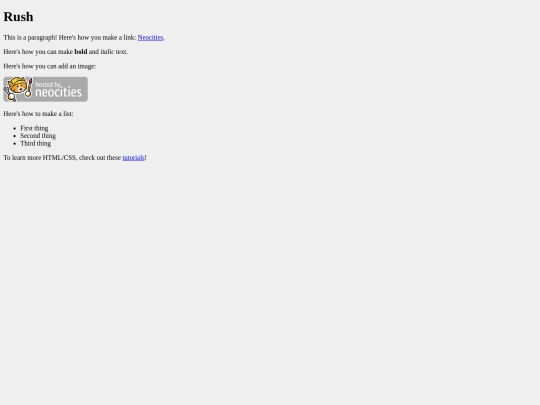 Rush screenshot