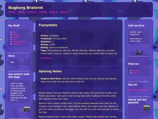 fic/fuzzystatic screenshot