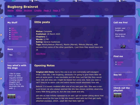 fic/littlepests screenshot