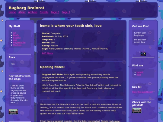 fic/teethsink screenshot