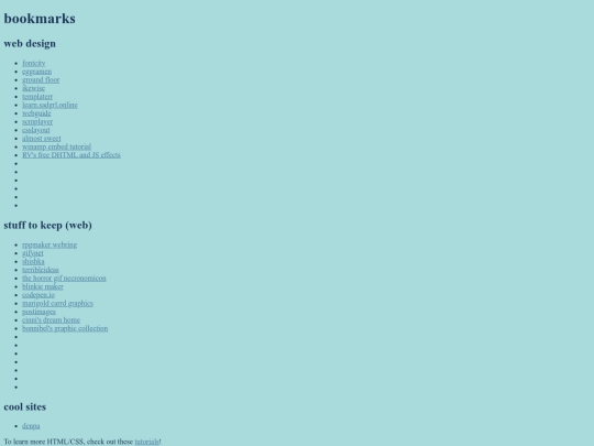 bookmarks screenshot