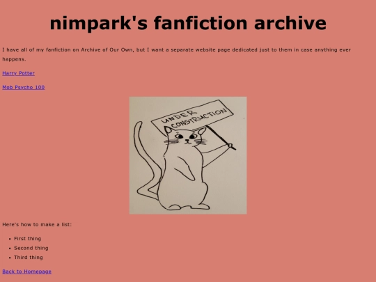 my fanfics screenshot