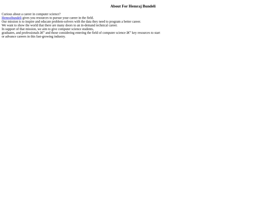 Subpage screenshot